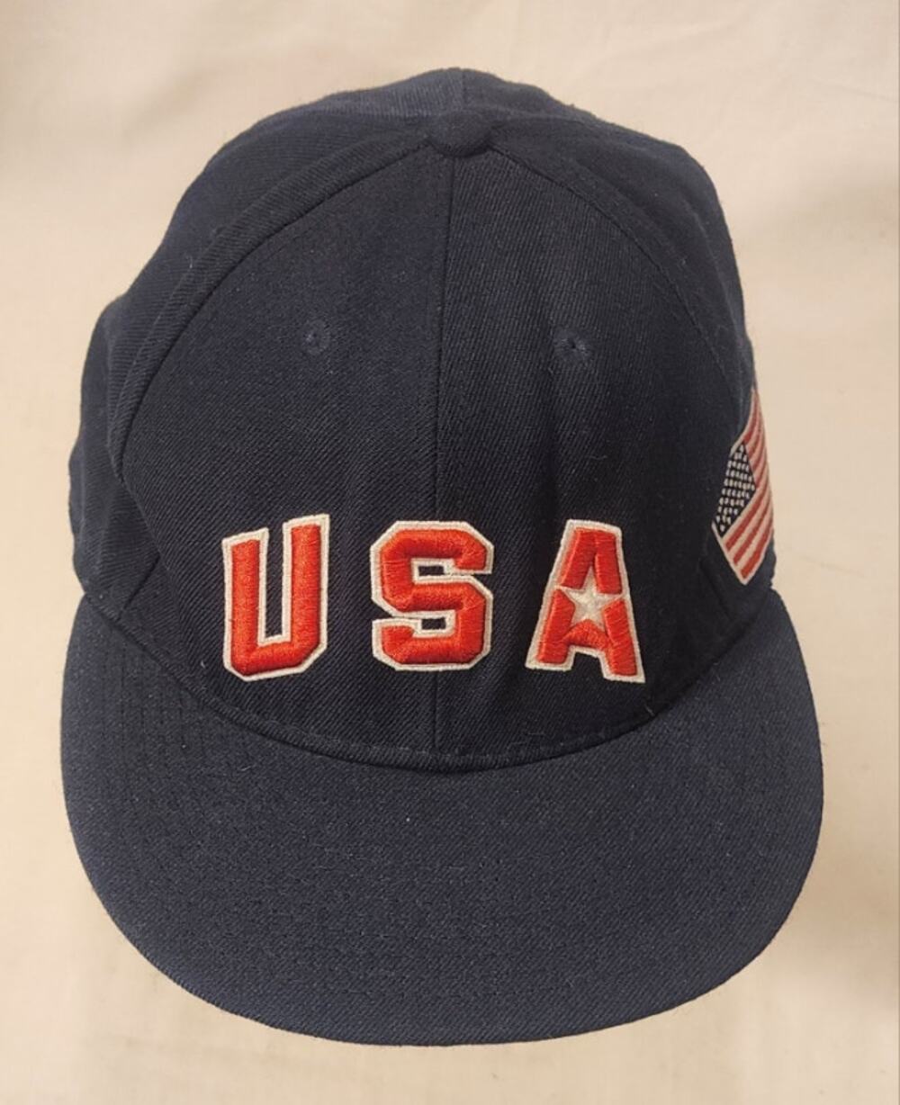 Nike USA Basketball Fitted Hat Size 7 3/4 Navy Red White Cap